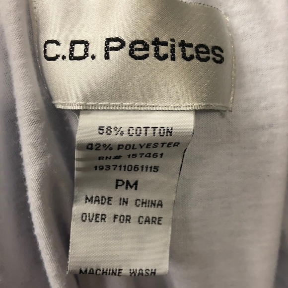 C.D. Petites Women’s Blue and White Plaid Skort with Elastic Waistband PM - Picture 3 of 6